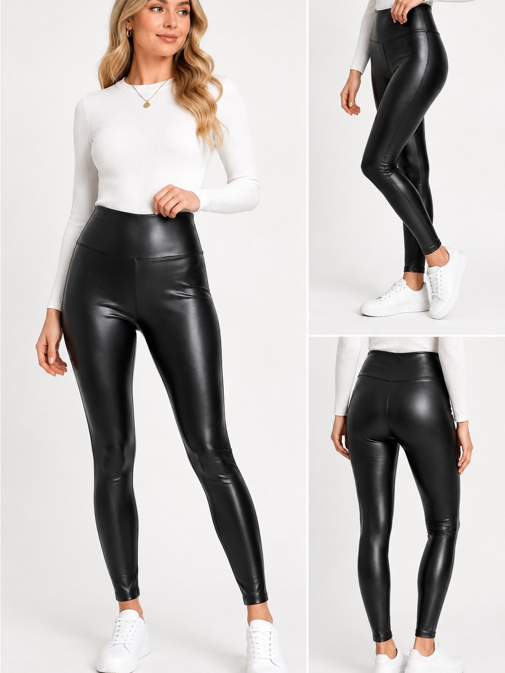 Wild Fable Women’s Medium Black Faux Leather High Rise Leggings NWT Y2K Skinny